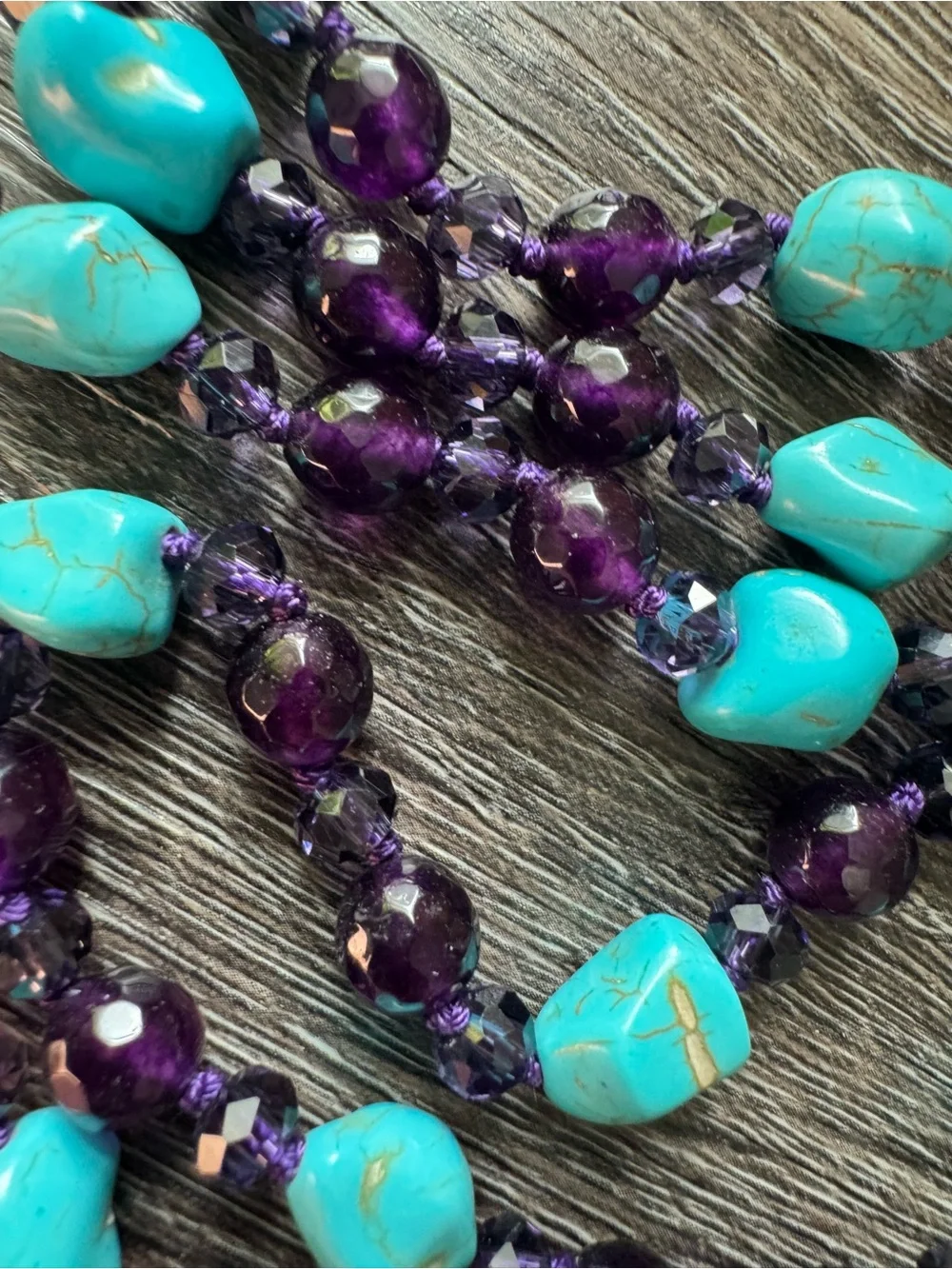 NWOT Tuckernuck Amethyst and Turquoise Necklace